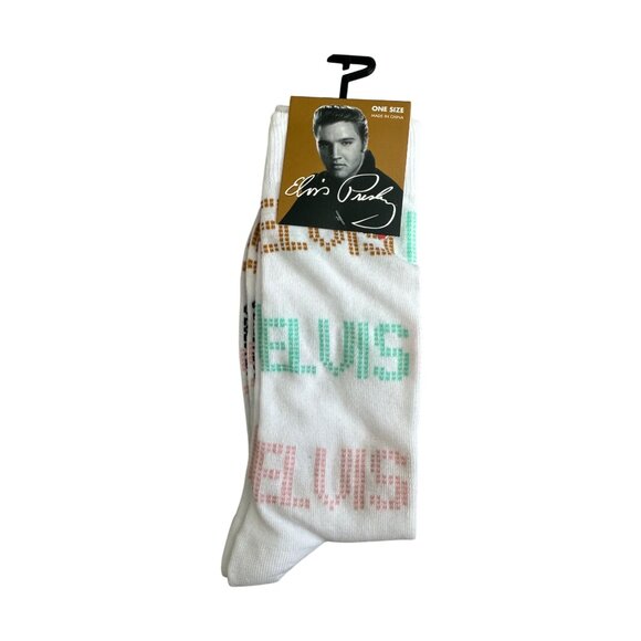 ELVIS Presley Women's Licensed Multicolor Logo Crew Socks NEW NWT - Picture 4 of 4